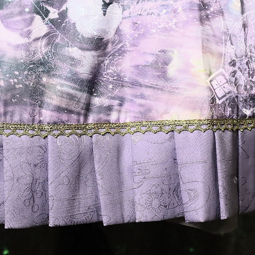 QI LOLITA DRESS 1/XXS Taobao IchigoMikou Fantastic Night JSK Lavender Purple NWT - Picture 12 of 16